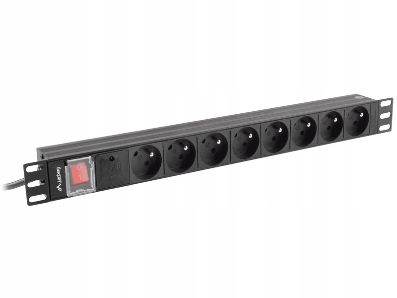 Listwa Lanberg PDU-08E-0200-BK (2 m) Czarny