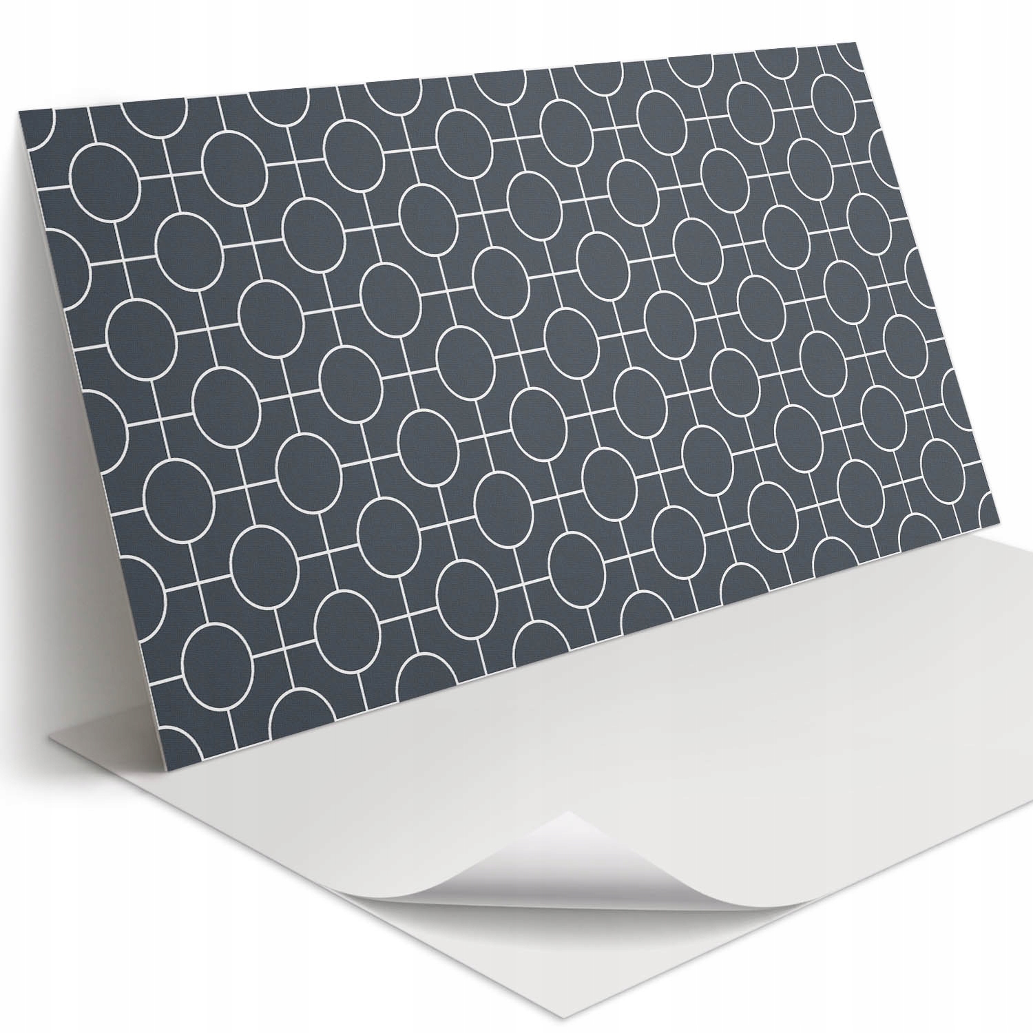 Vinylová Nástěnná Dekorace do kanceláře Stylový vzor linií a kruhů 100 x 50 cm