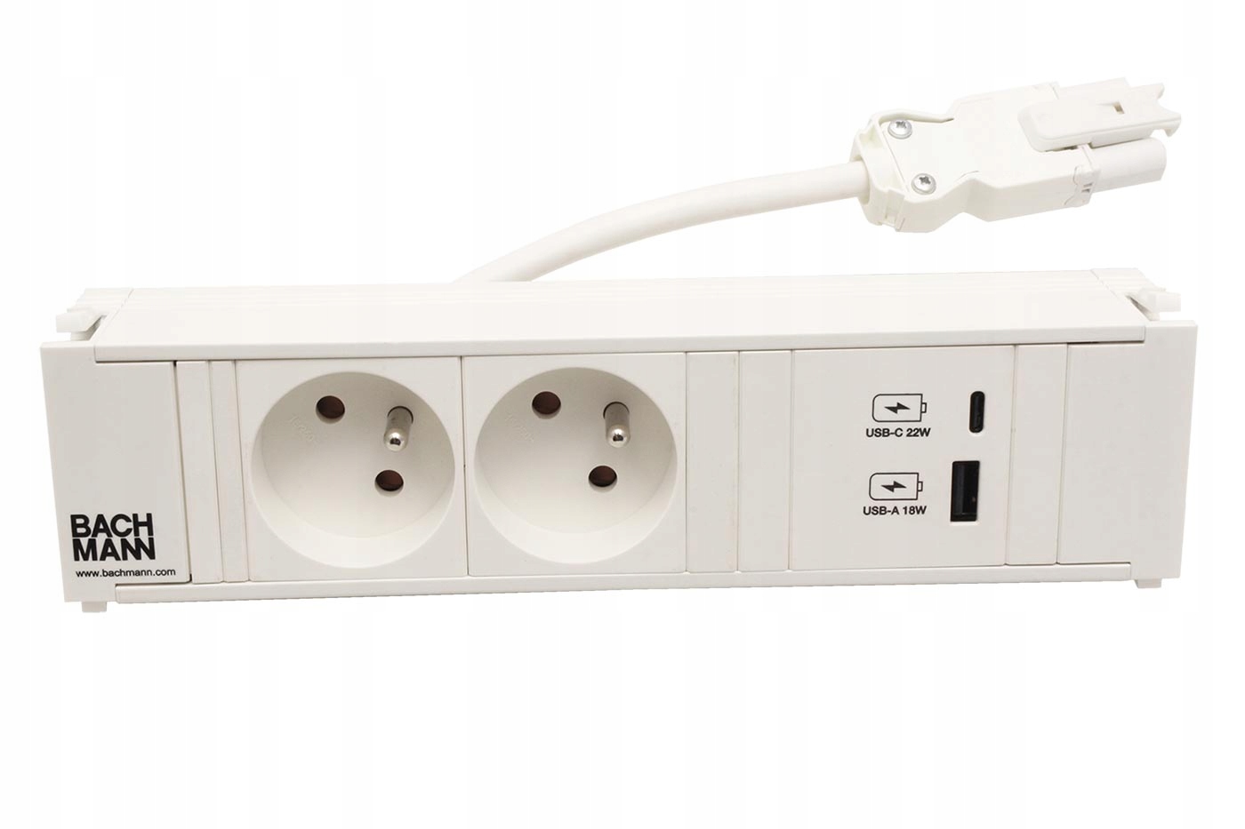 Bachmann Coni, box 3 moduly,2x zás. CZ+zdroj 22W(USB A+c), bílý+bílé moduly