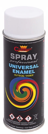 Spray farba champion biały połysk ral 9010