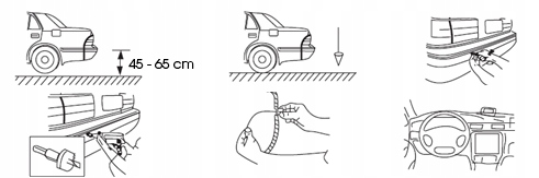 M-Tech Czujnik parkowania wyświetlacz rozpinane Model CP5B