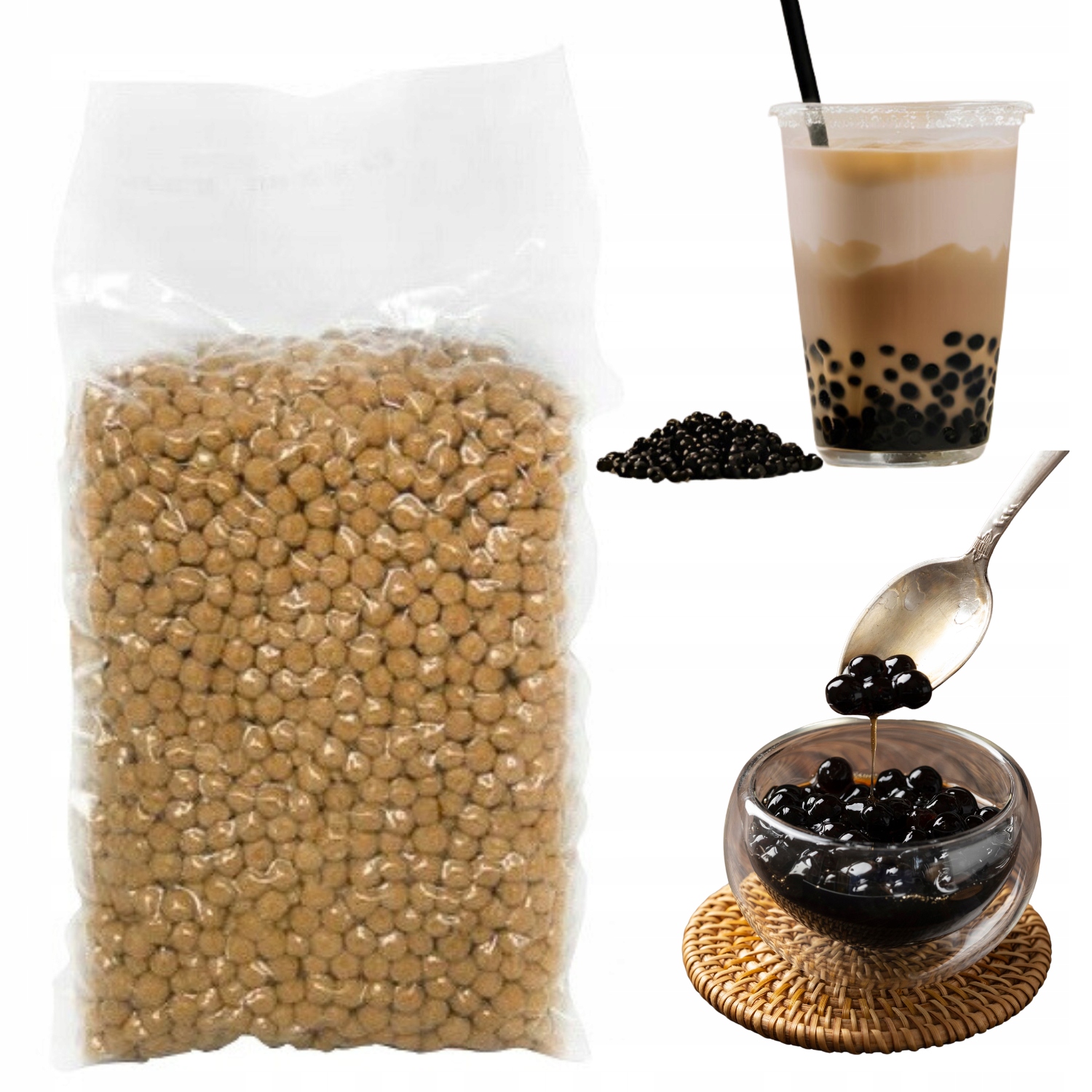 Levně Tapioka Bubble Tea Černé perličkové kuličky 3 kg