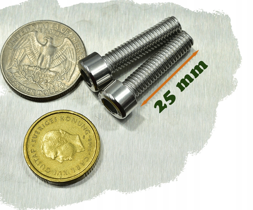 M8x25 ŚRUBA IMBUS WALCOWA NIERDZEWNA KWASOODPORNA A4 912 (10) Marka inna