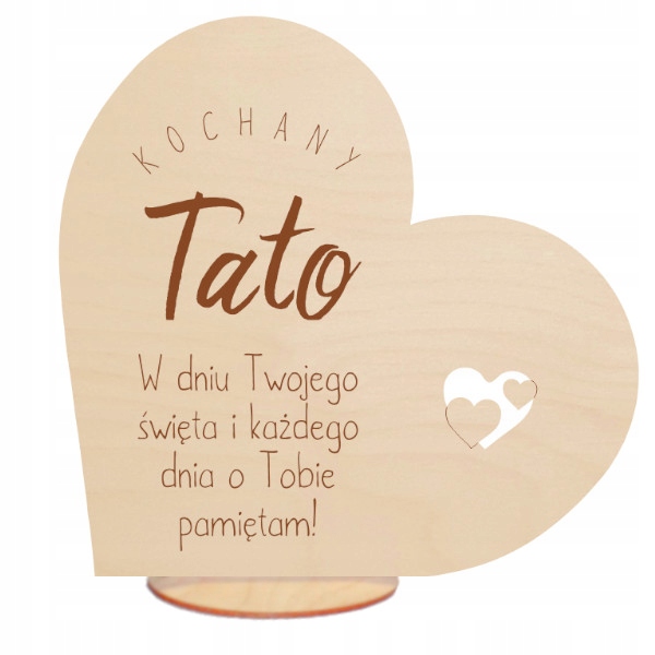 

Serce z wierszykiem dla Taty