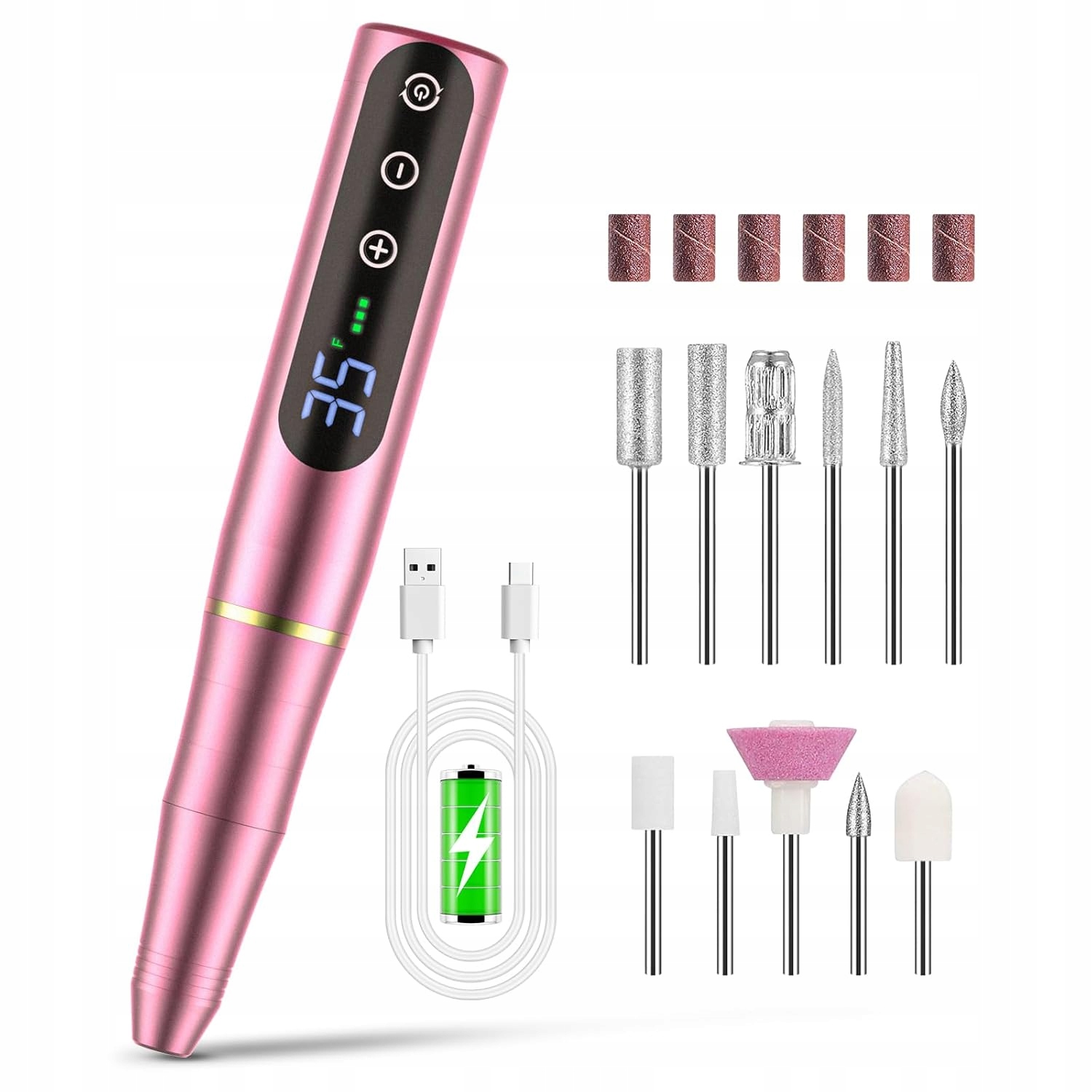 Nailgirls zestaw elektrycznych frezarek do paznokci, 11 w 1 35000 obr./min — miniatura 8