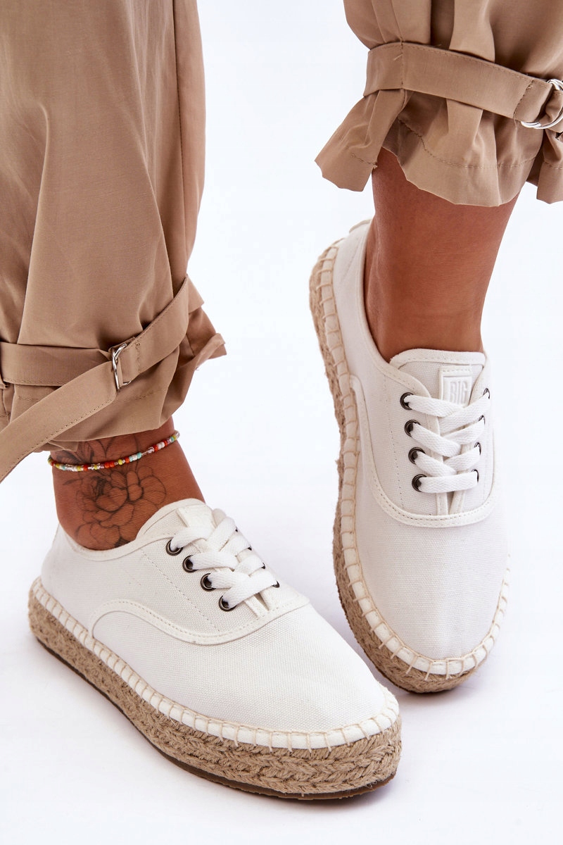 TRAMPKI ESPADRYLE BIG STAR LL274833 BIAŁE 38 Rozmiar 38