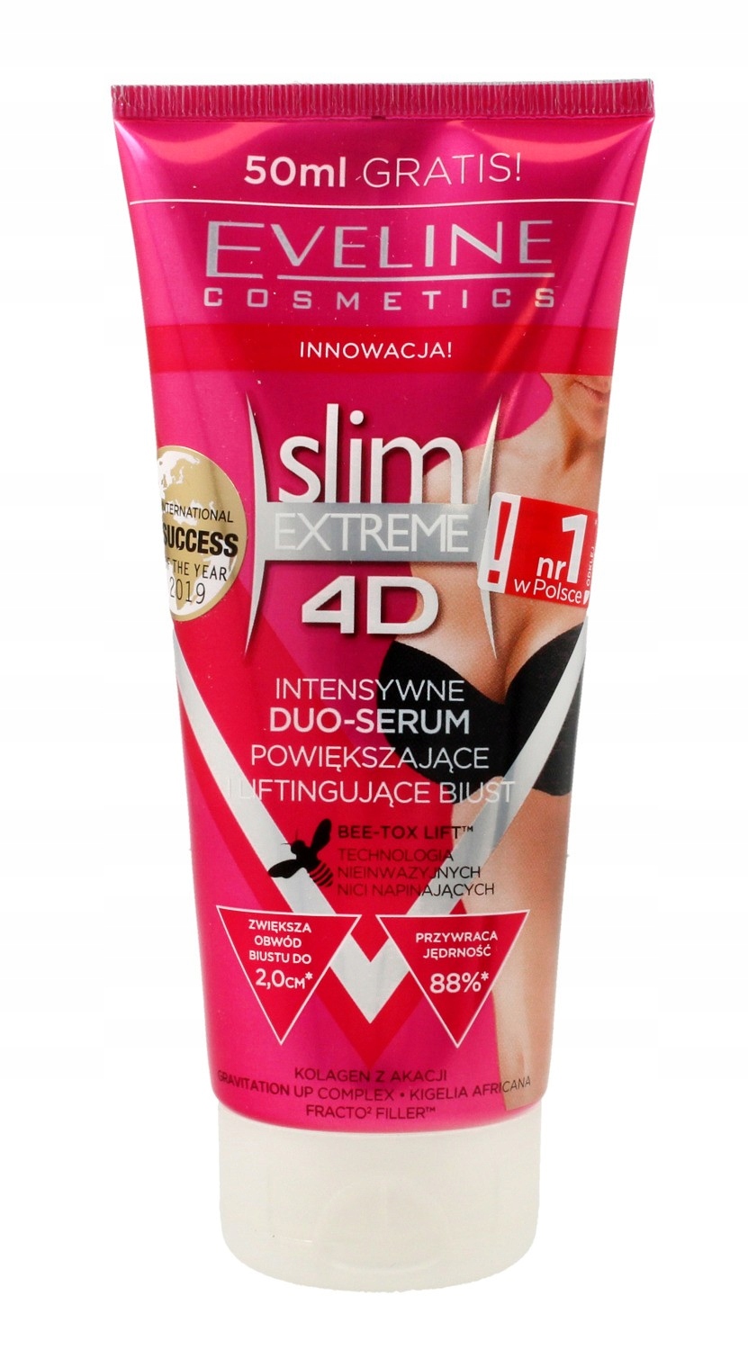 Eveline 4D slim EXTREME Intensywne Duo - Serum powiększające biust 200ml