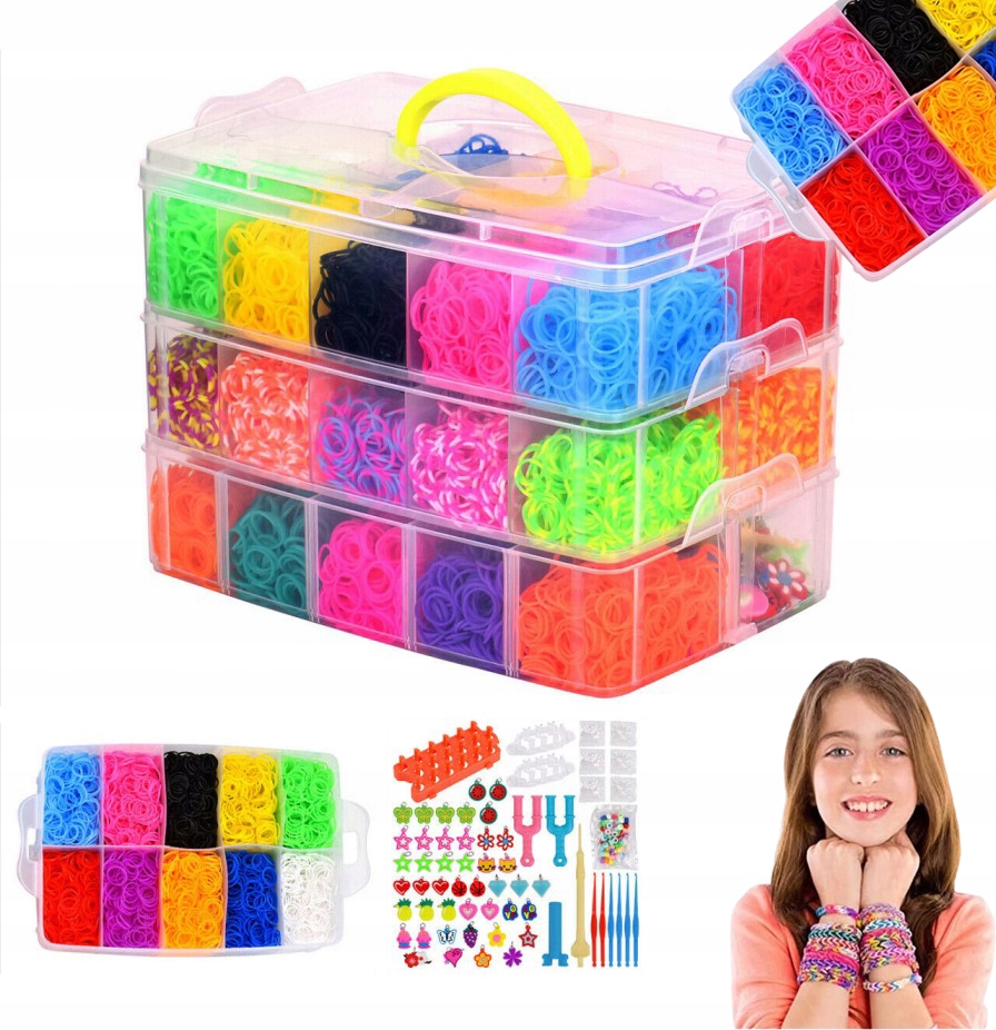 Gumičky Pro Výrobu Náramků Šperků Sada 15000 Ks Příslušenství