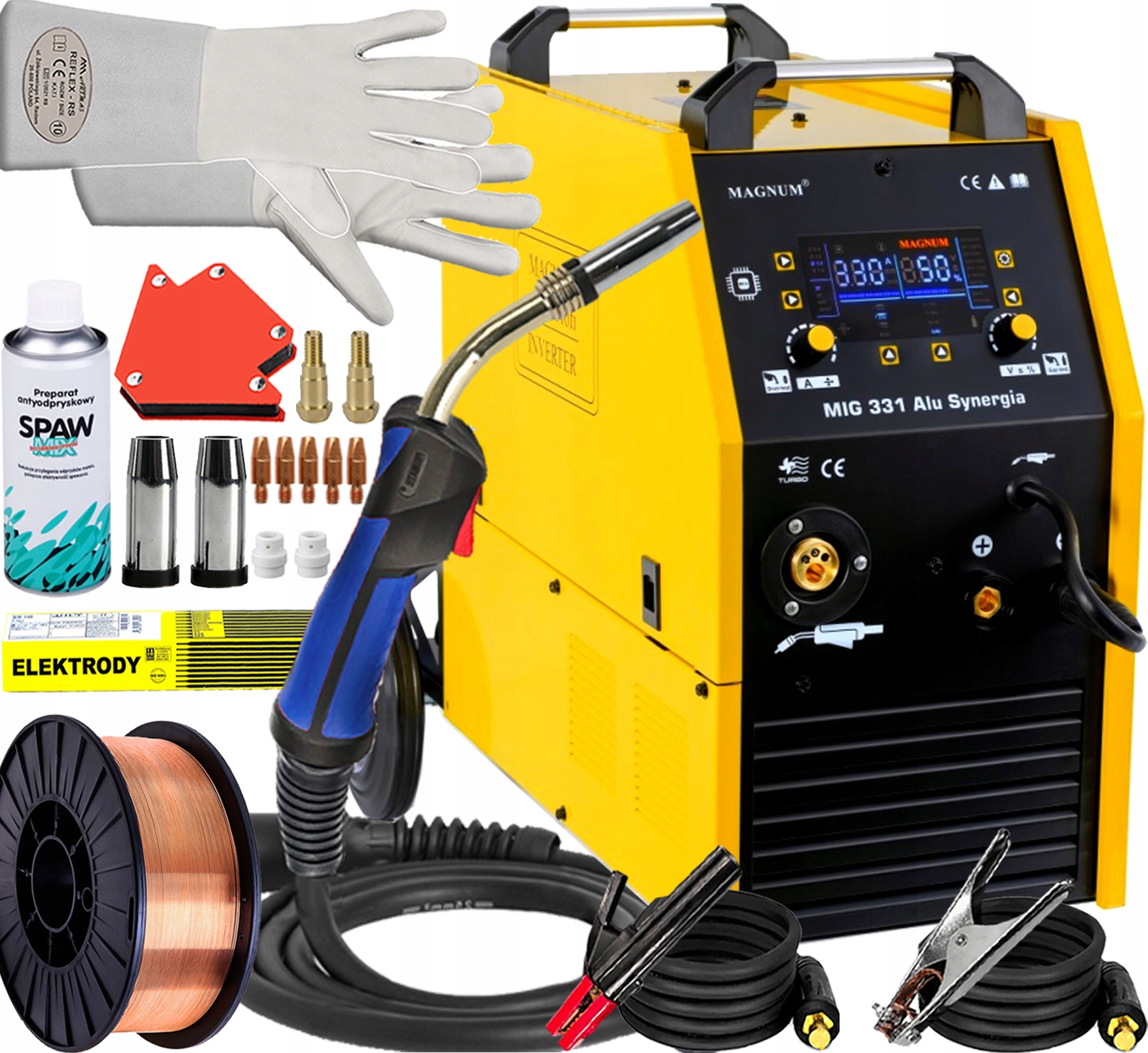 Synergická Invertorová Svářečka Migomat Magnum 331 Alu Synergie 320A 400V