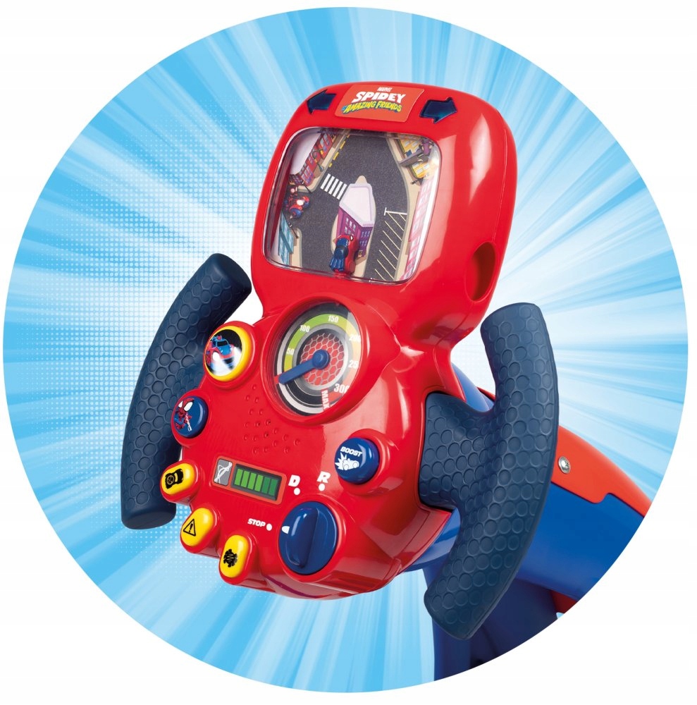 Smoby - Symulator jazdy Spidey ze światłem i dźwiękiem 370218 EAN (GTIN) 3032163702184