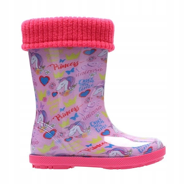 Demar HAWAI AL kalosze ocieplane jednorożec 22/23 Materiał guma