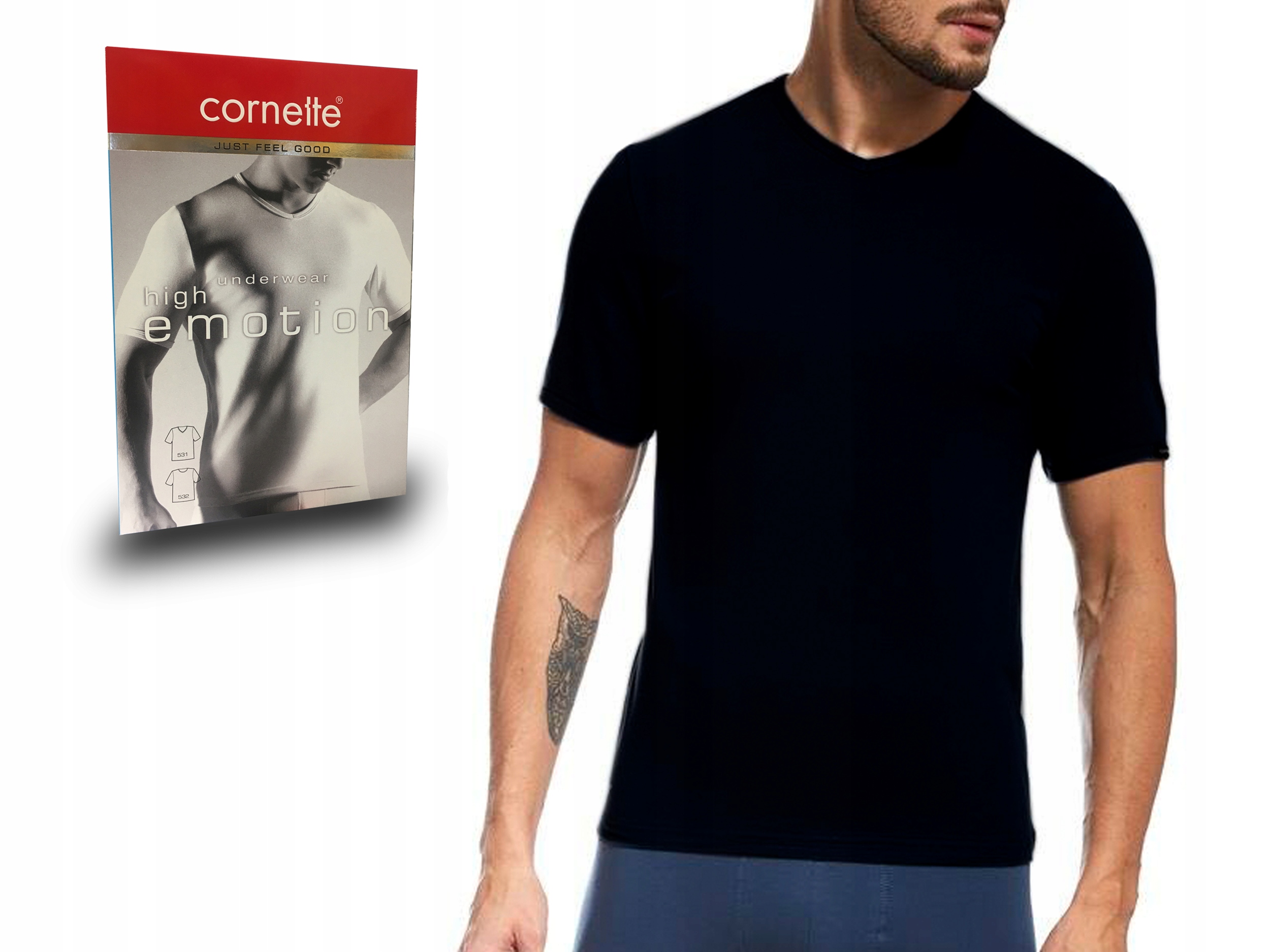 

High Emotion Cornette 531 koszulka, czarna, L