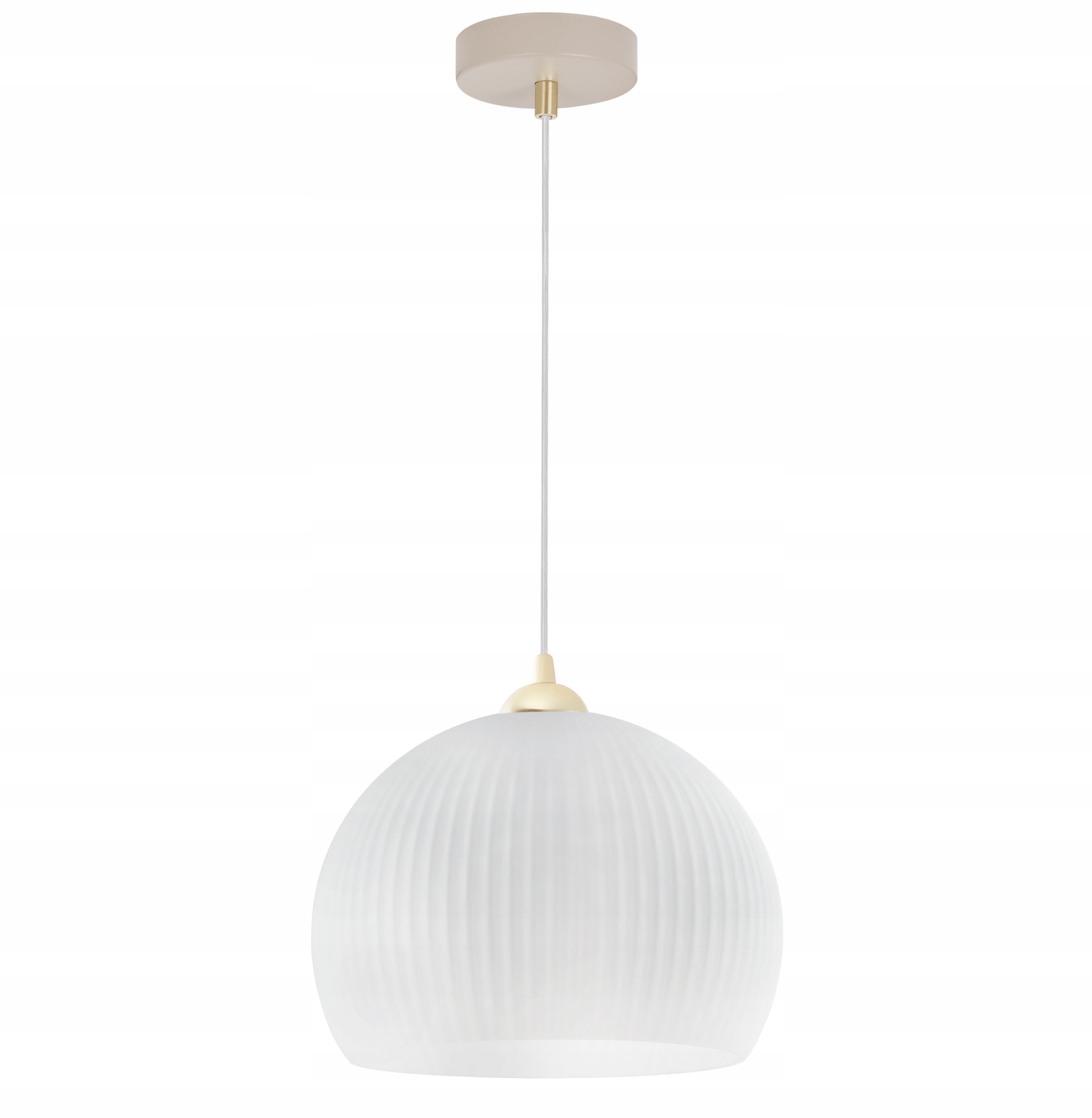 Závěsná Stropní Lampa Lustr Kašmírová Béžová Bílá Koule Jednoduchá E27