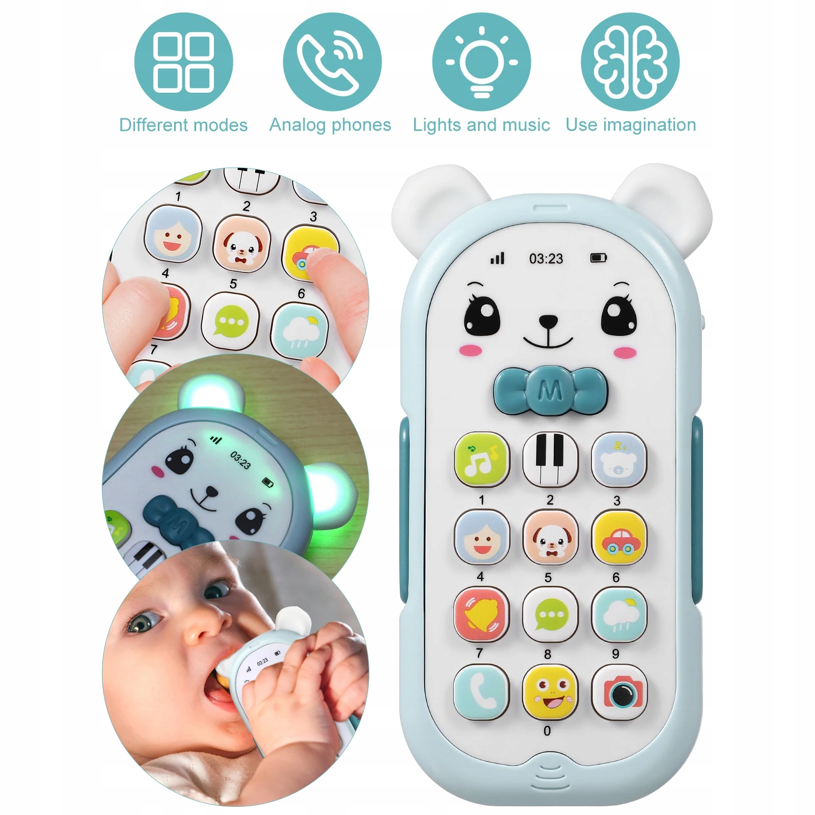 

Baby Singing Phone Inteligentne zabawki dla dzieci Toddles Mobile