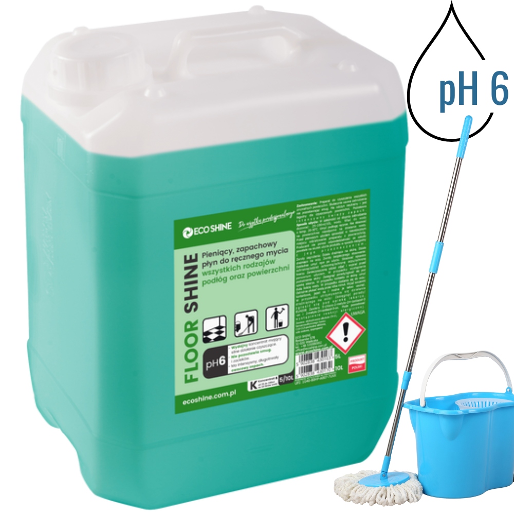 Levně Přípravek na ruční mytí podlah EcoShine Floor Shine Limetka Voňavý 5 l