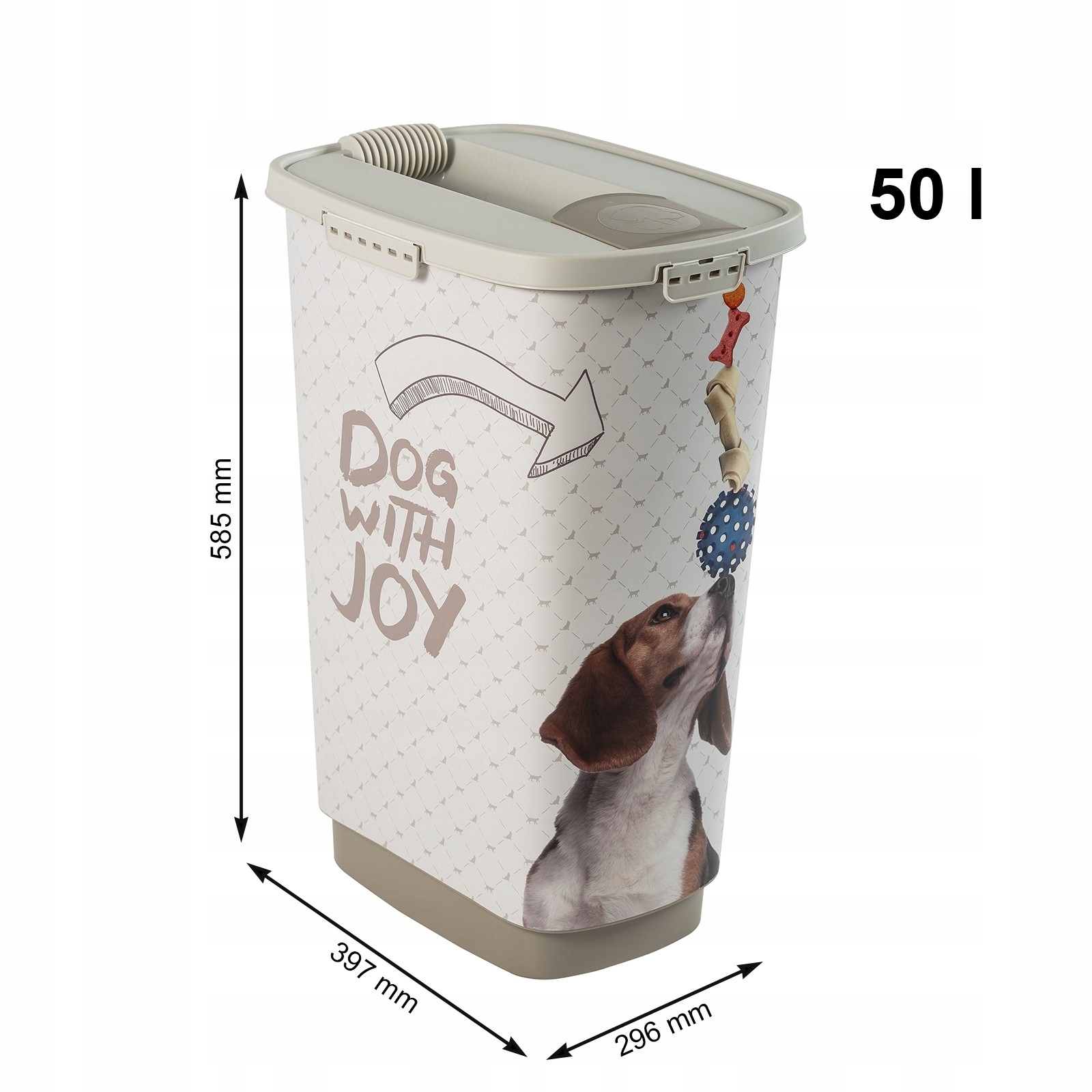 Levně Zásobník na krmivo Rotho 25kg 50 litrů