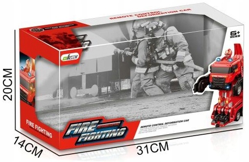 2w1 ZDALNIE STEROWANY ROBOT STRAŻ POŻARNA RC NA PILOTA 1892 Model Straż RC