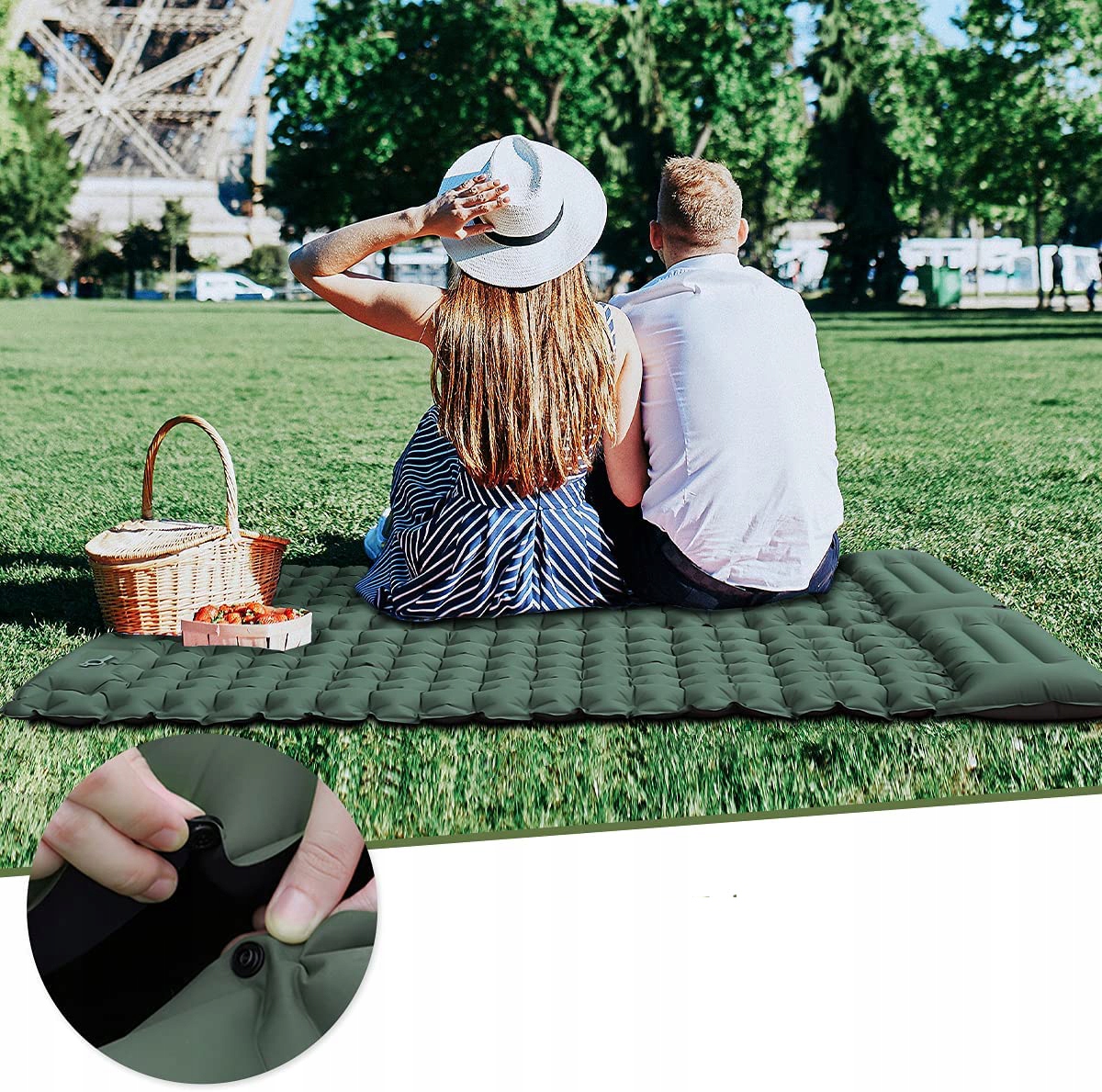 WODOODPORNA SAMOPOMPUJĄCA MATA KEMPINGOWA DO SPANIA Z POMPKĄ DOCISKOWĄ, 2M Kod producenta 6SP0363MM