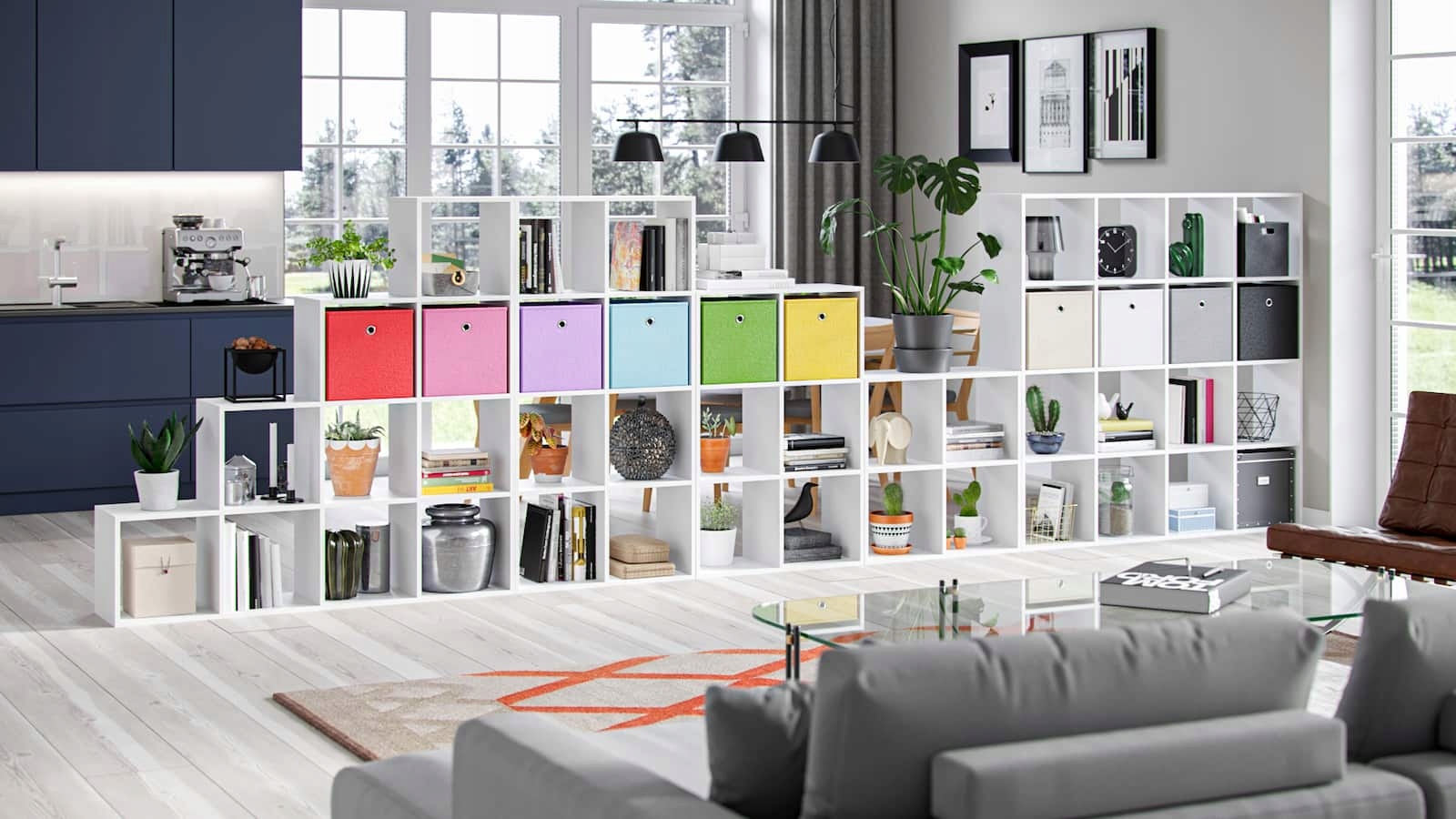 Organizer Pojemnik Pudełko Szuflad Clever Żółty Pojemność 31 l