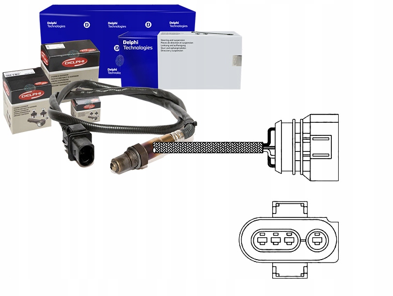 DELES20256-12B1 Lambda Sonda Vw Golf III Asistent řidiče #33