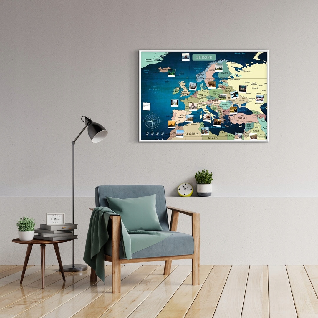 Mapa Europy - korkowa do oznaczania Podróży BLUE Marka inna