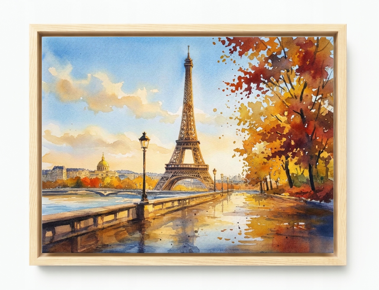 Obraz Rám American Box Francie Paříž Eiffelova Věž Sekaná Promenáda 80x60