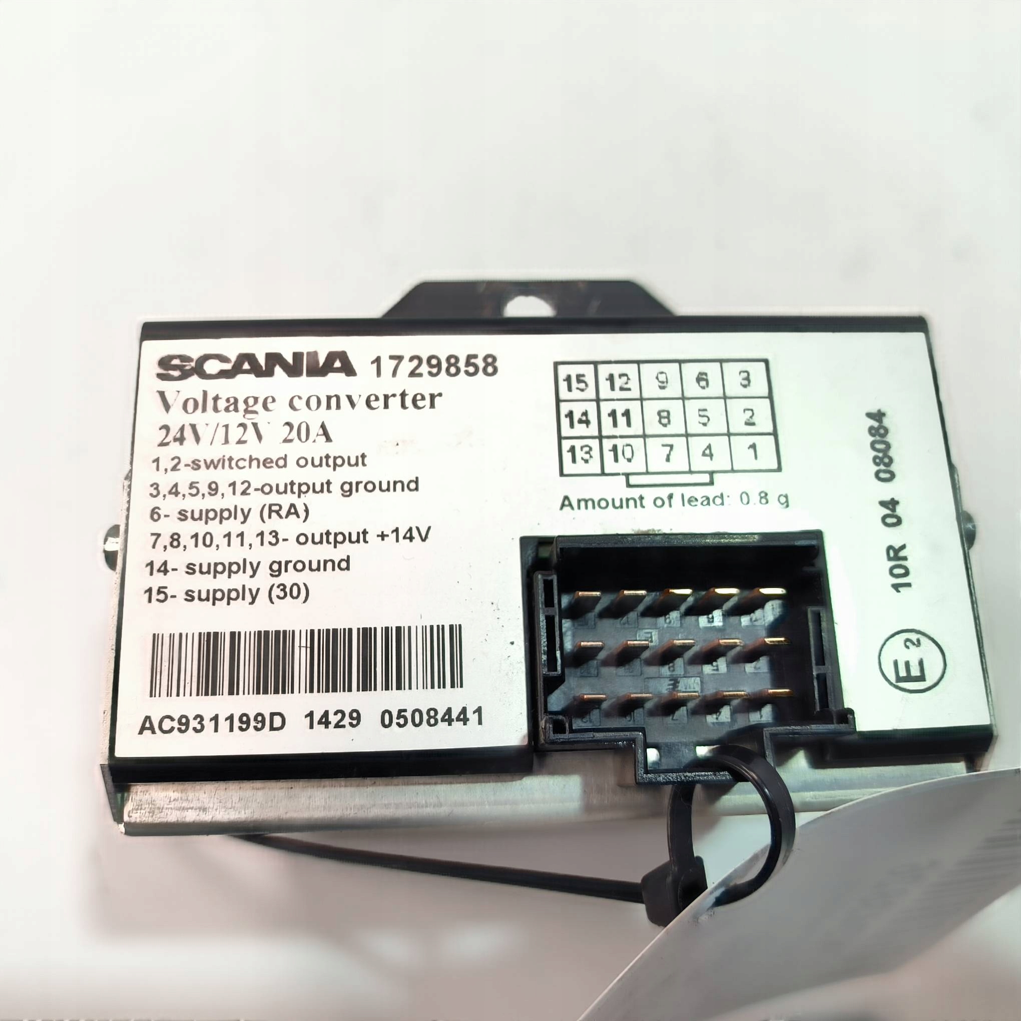 control unit 1729858 SCANIA R490