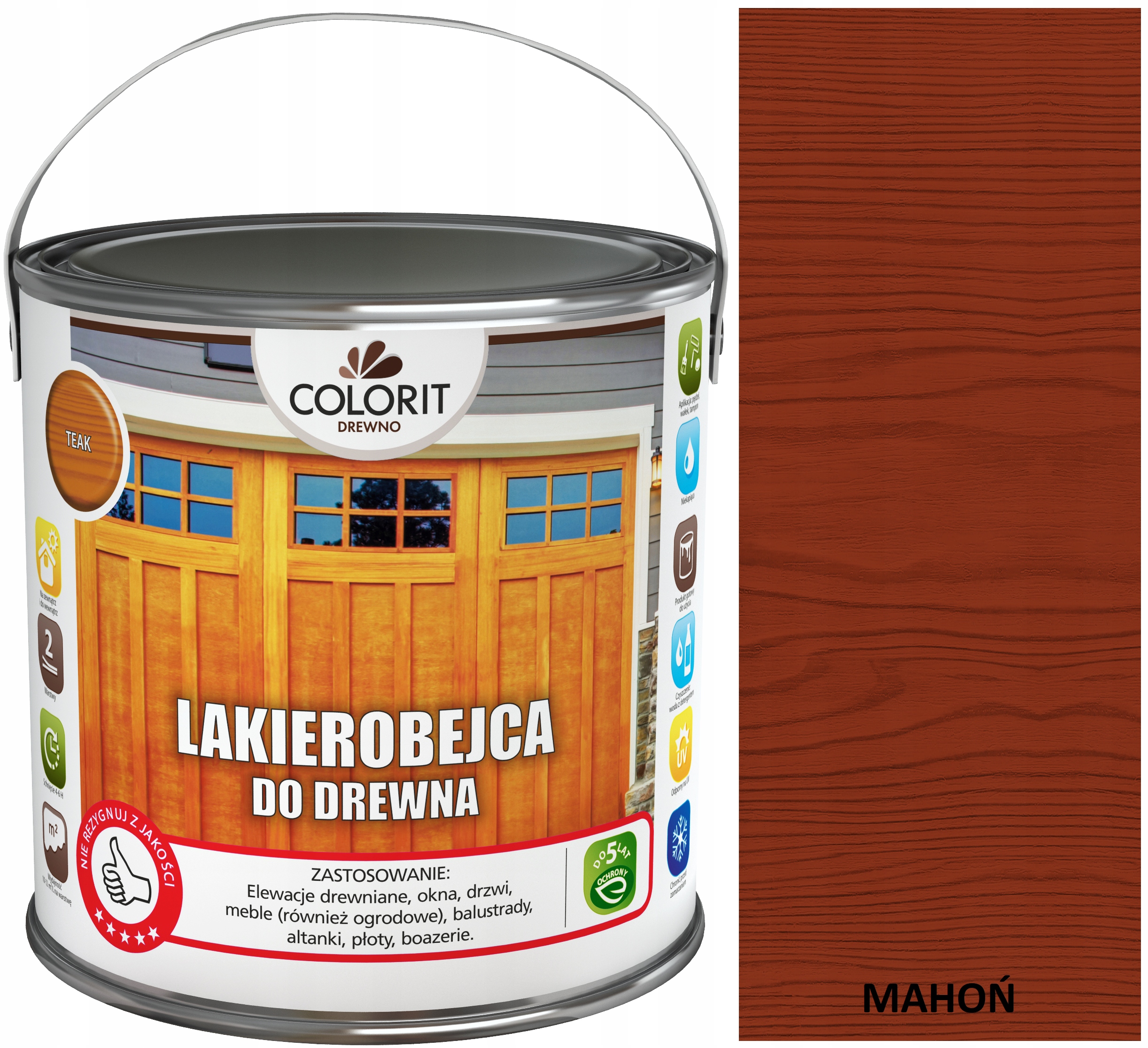 Colorit – Lak Na Dřevo 2,5 L, Mahagon