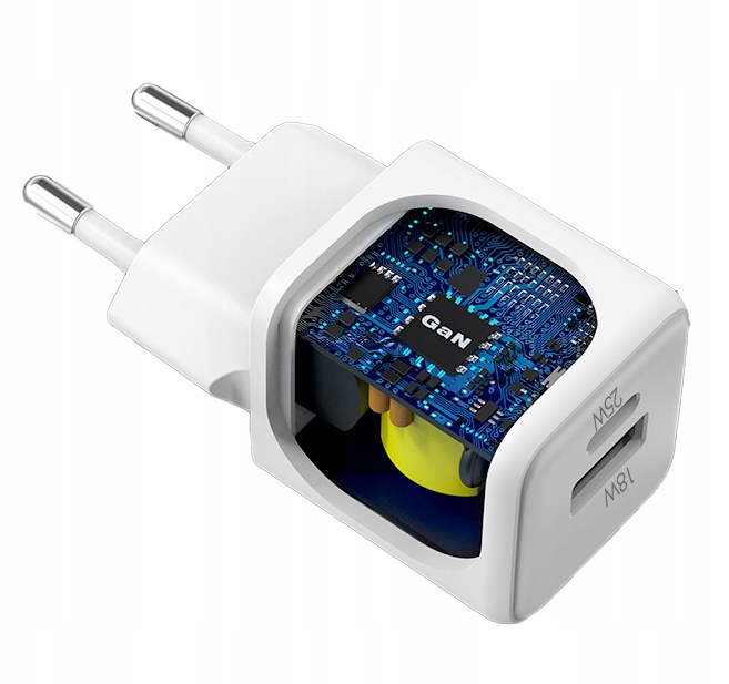 ŁADOWARKA SIECIOWA USB TYP-C + USB - SZYBKIE ŁADOWANIE- 25 W Marka Inna