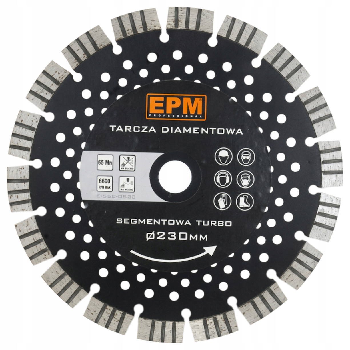 Tarcza do Cięcia 230mm Diamentowa SEGMENTOWA TURBO Beton Granit Kostka Gres Stan opakowania oryginalne