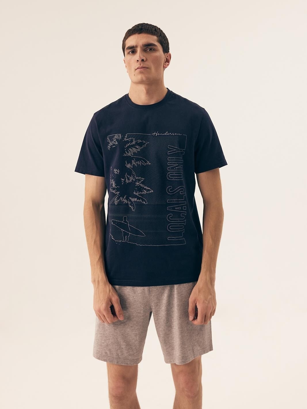 Piżama męska Henderson 42598-59X SURF krótki rękaw