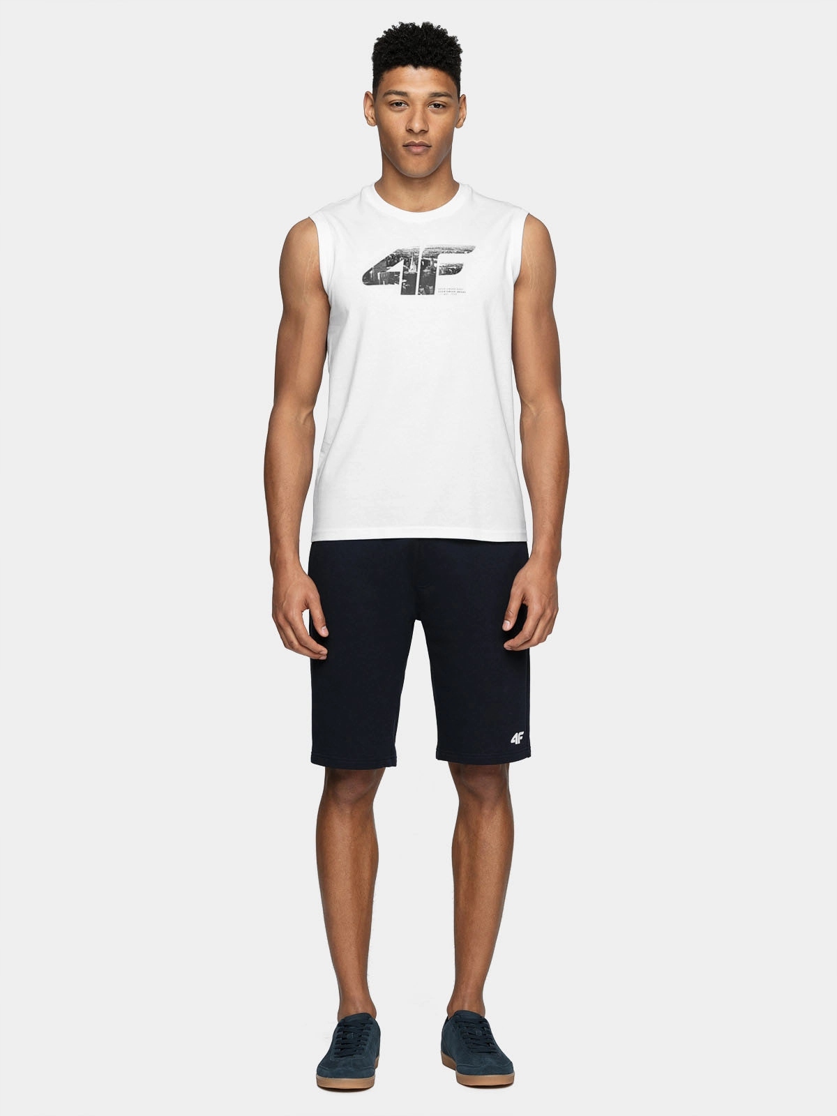 KOSZULKA MĘSKA 4F BEZRĘKAWNIK BAWEŁNA LIMITOWANA SS24M114 ZESTAW 2PAK Rozmiar M