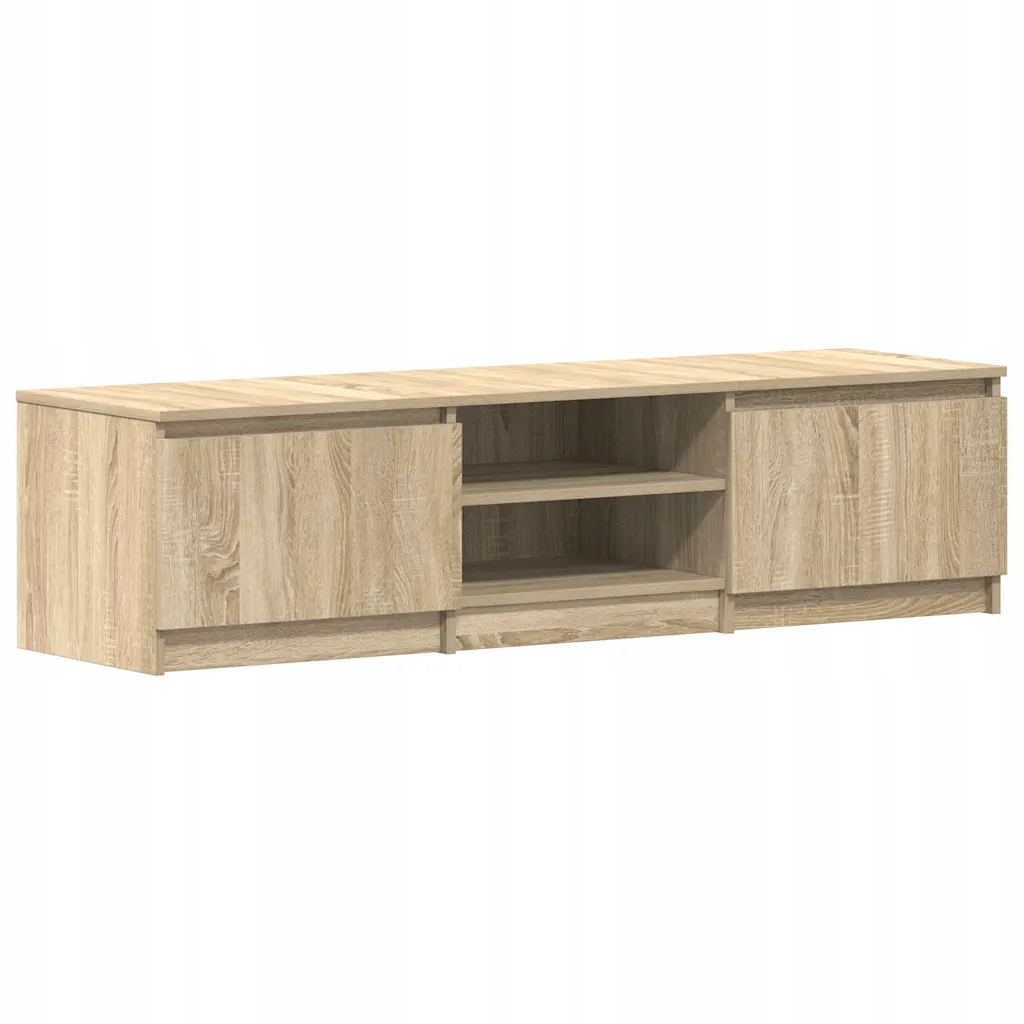 Skříňka pod televizor dub sonoma, 140 x 40 x 35,5 cm, 2 dvířka, 2 přihrádky