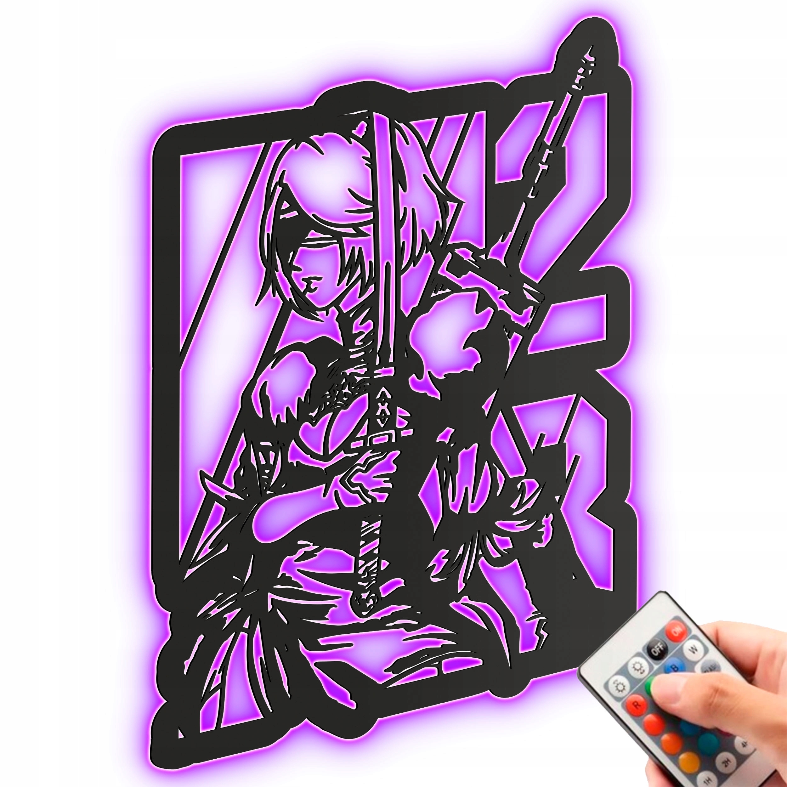 Yorha 2B Hra Nier Automata Obraz Dřevěný 3D Noční Lampa Led dálkové ovládání