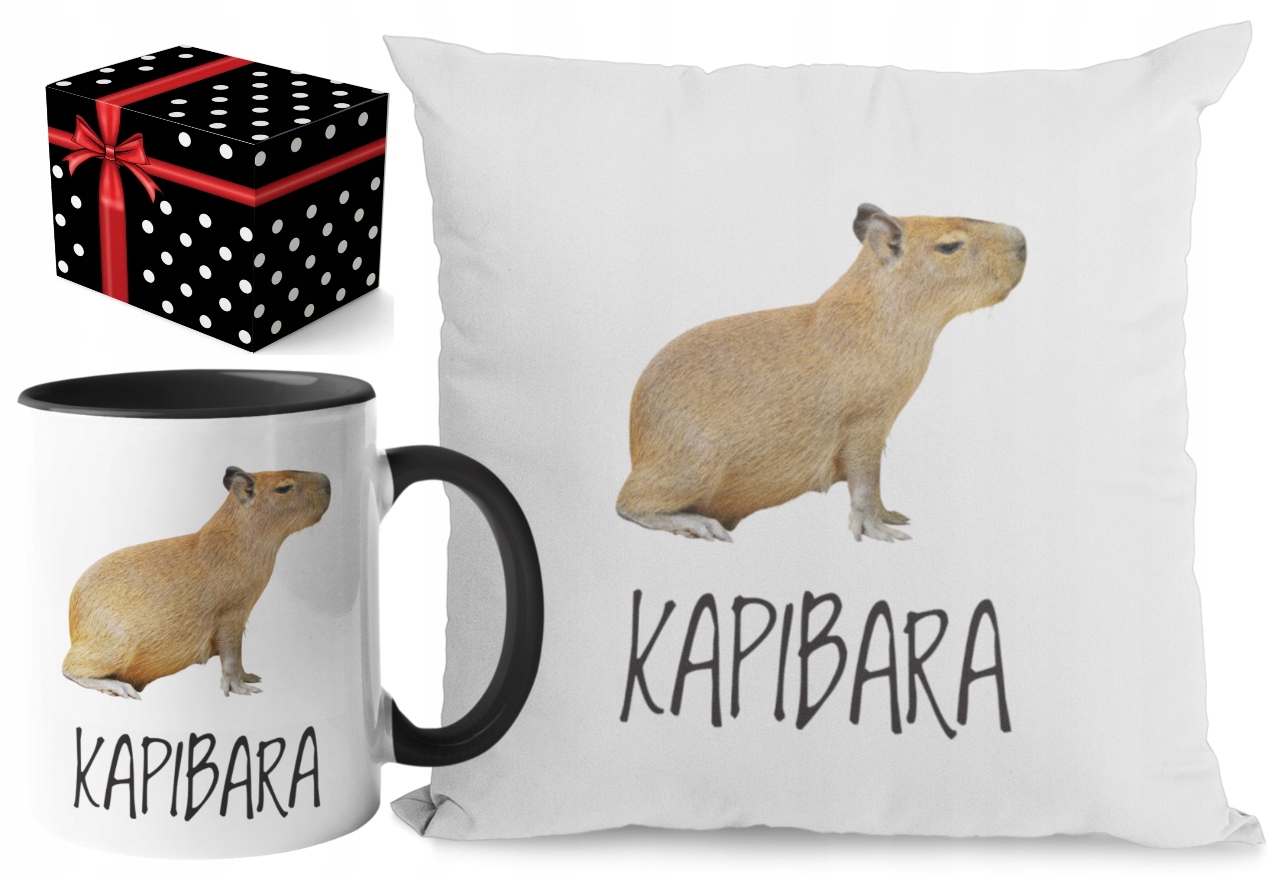 Poduszka+Kubek Prezent KAPIBARA