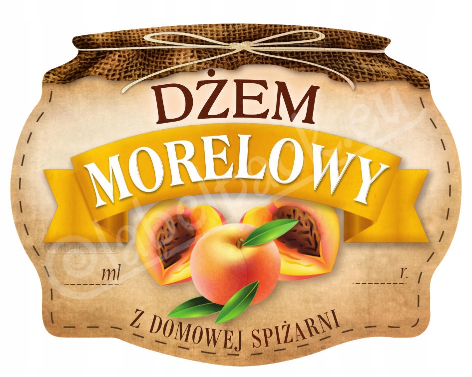 

Dżem Morelowy Etykieta, naklejka 10x