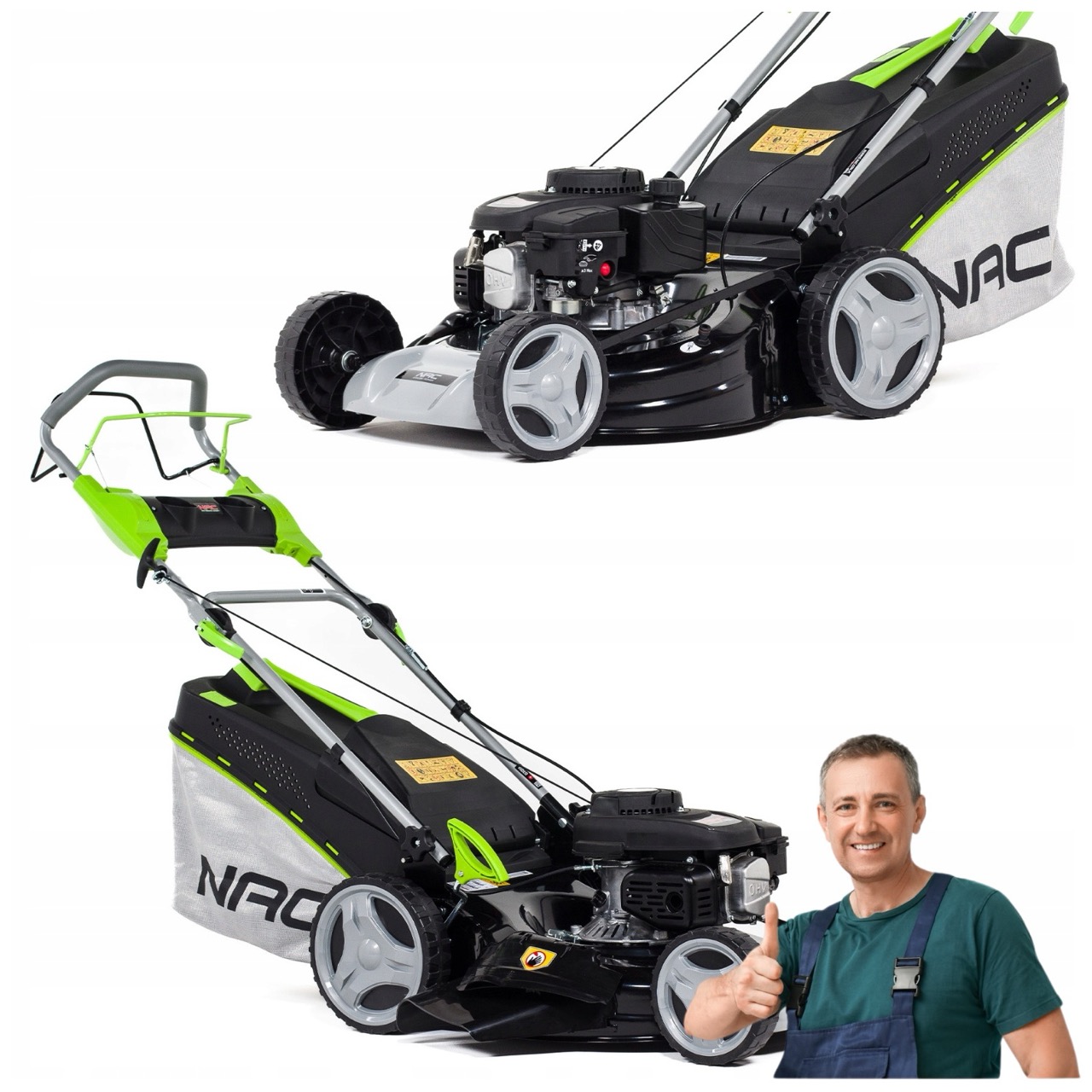 Kosiarka Spalinowa Z Napędem Nac Mocna 51CM 150CC Duży Kosz 70L Mulczowanie