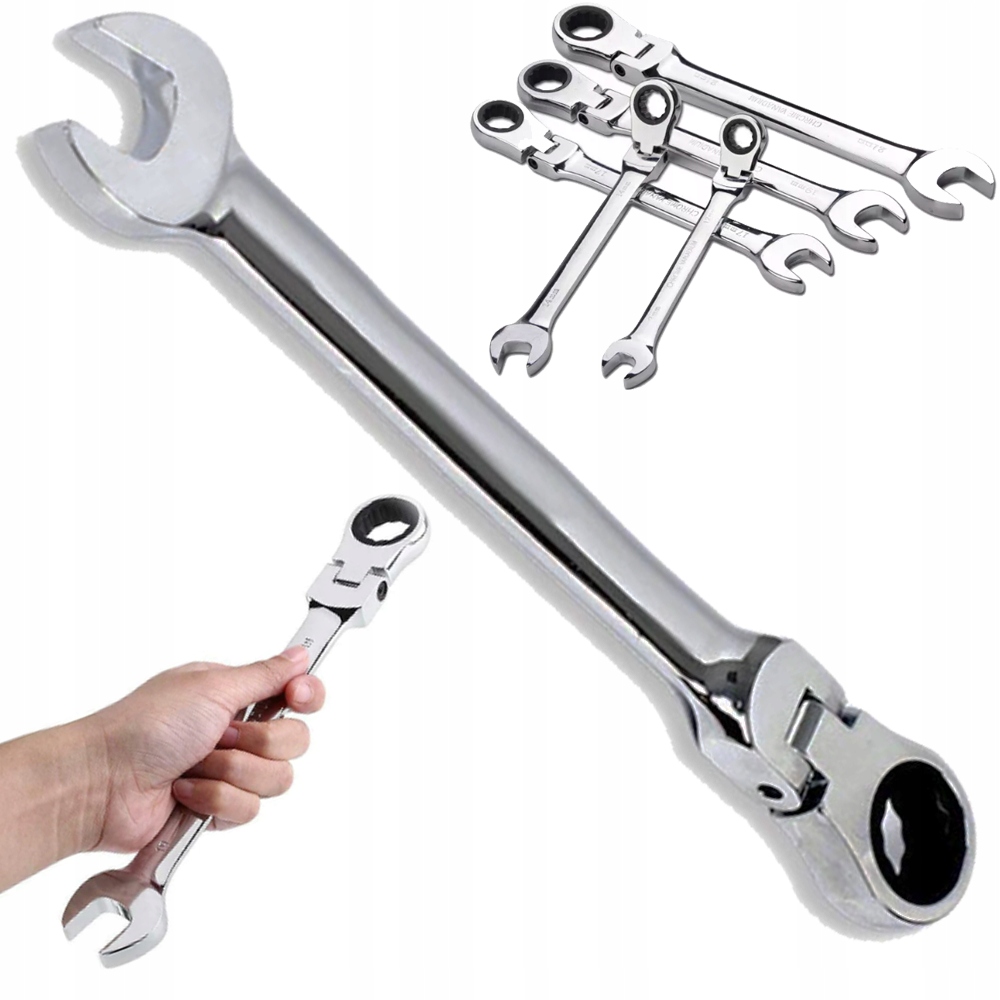 

Klucz Płasko-oczkowy Z Grzechotką Łamany 19mm