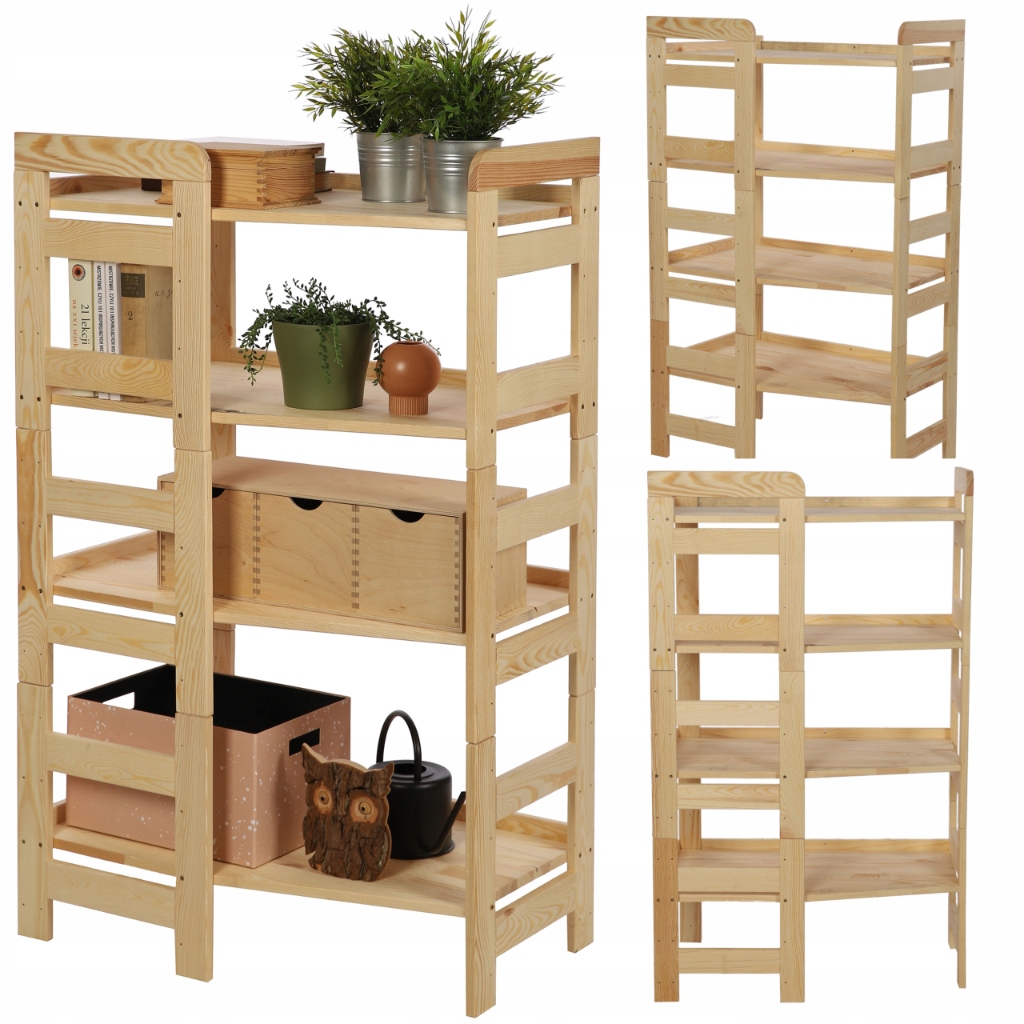 Kancelársky regál rohový regál na knihy Modulárny Plné Police 4ks Eco