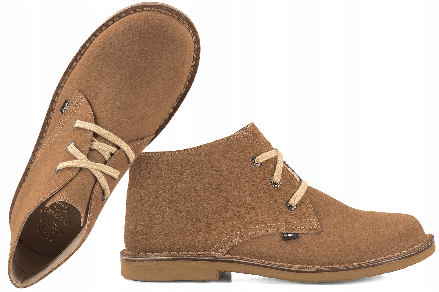 Otmęt 104AP Kotníkové Boty Kožené Kotníkové Boty béžové 45 Béžové