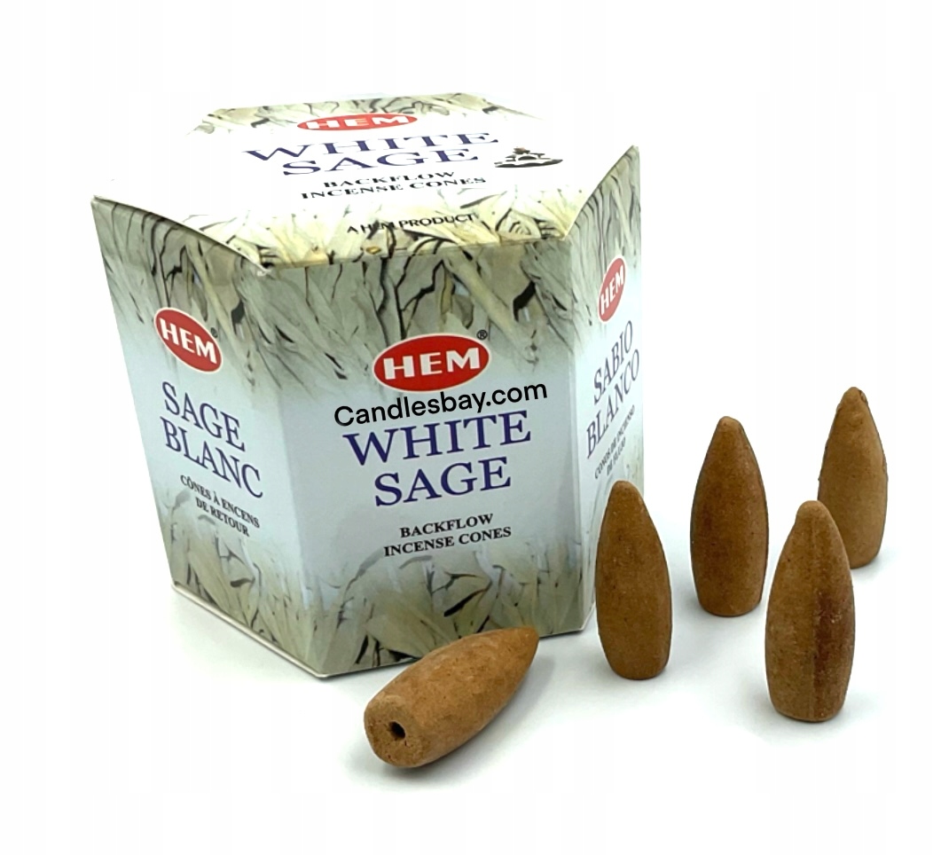 

Kadzidełka backflow Biała Szałwia Hem 40szt