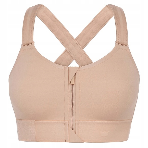 Biustonosz Sportowy Shefit Beżowy Regulowany 2XL Siłownia Gym Trening