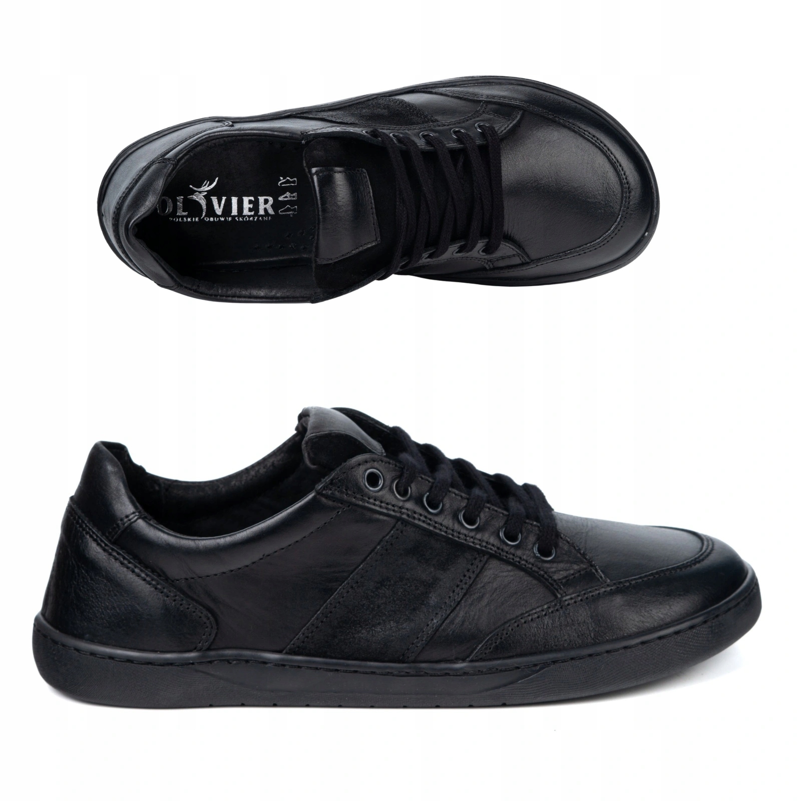 Barefoot męskie półbuty skórzane Olivier 471BF czarne 41