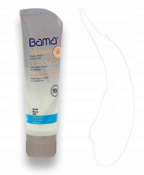 KREM PASTA DO BUTÓW Z WOSKIEM BAMA BIAŁA 75 ml