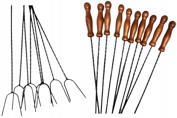 

Widełki Kije Do Ogniska Grilla Kijki 140CM 10szt!