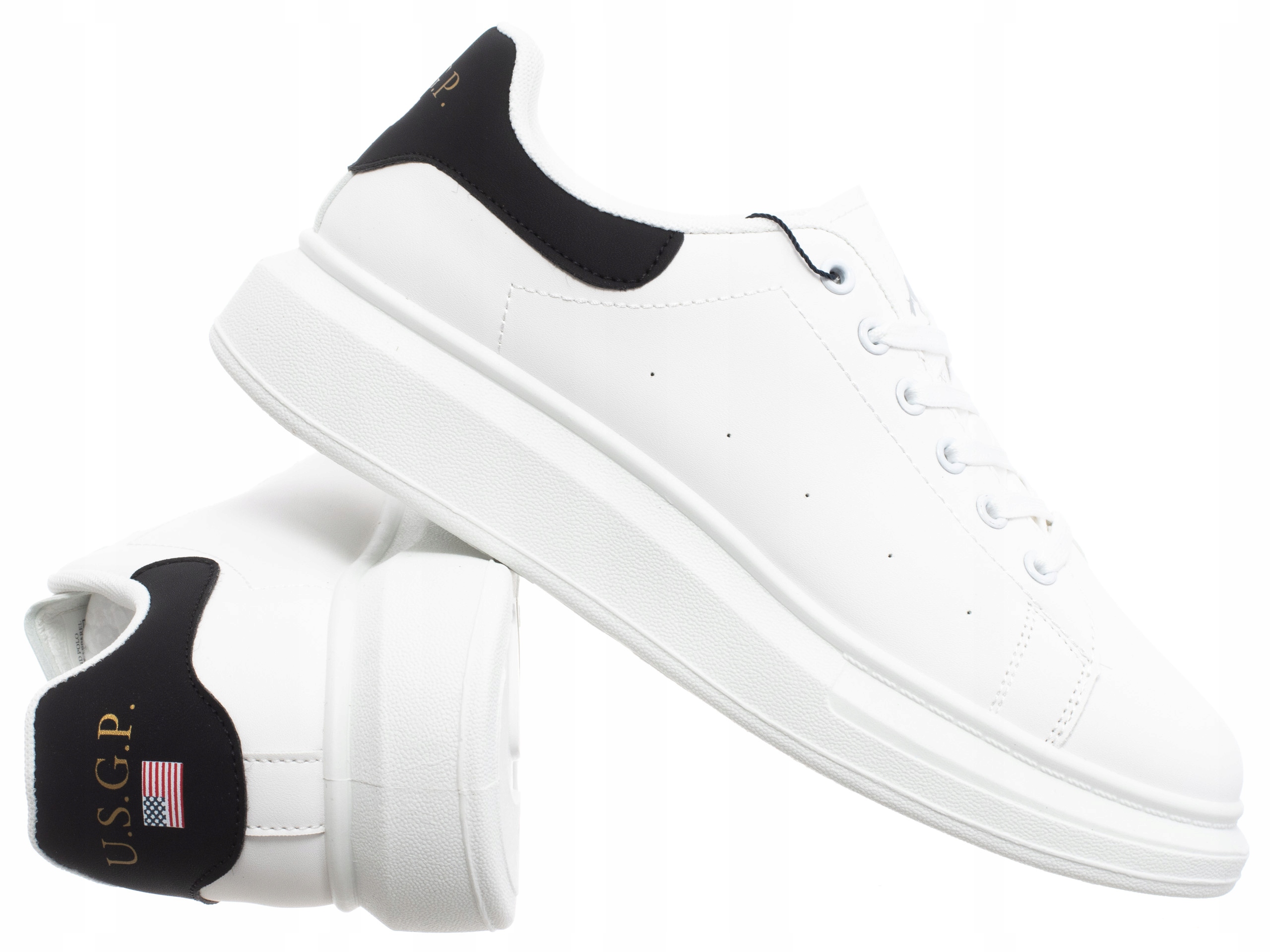 U.s. Grand Polo Buty Męskie niskie sneakersy białe klasyczne lekkie