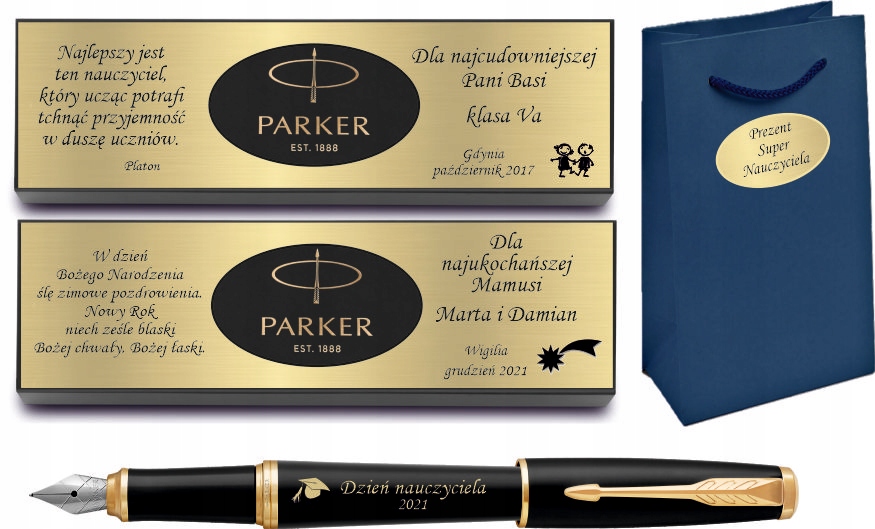 Parker Urban pióro wieczne czarne Tabliczka Grawer