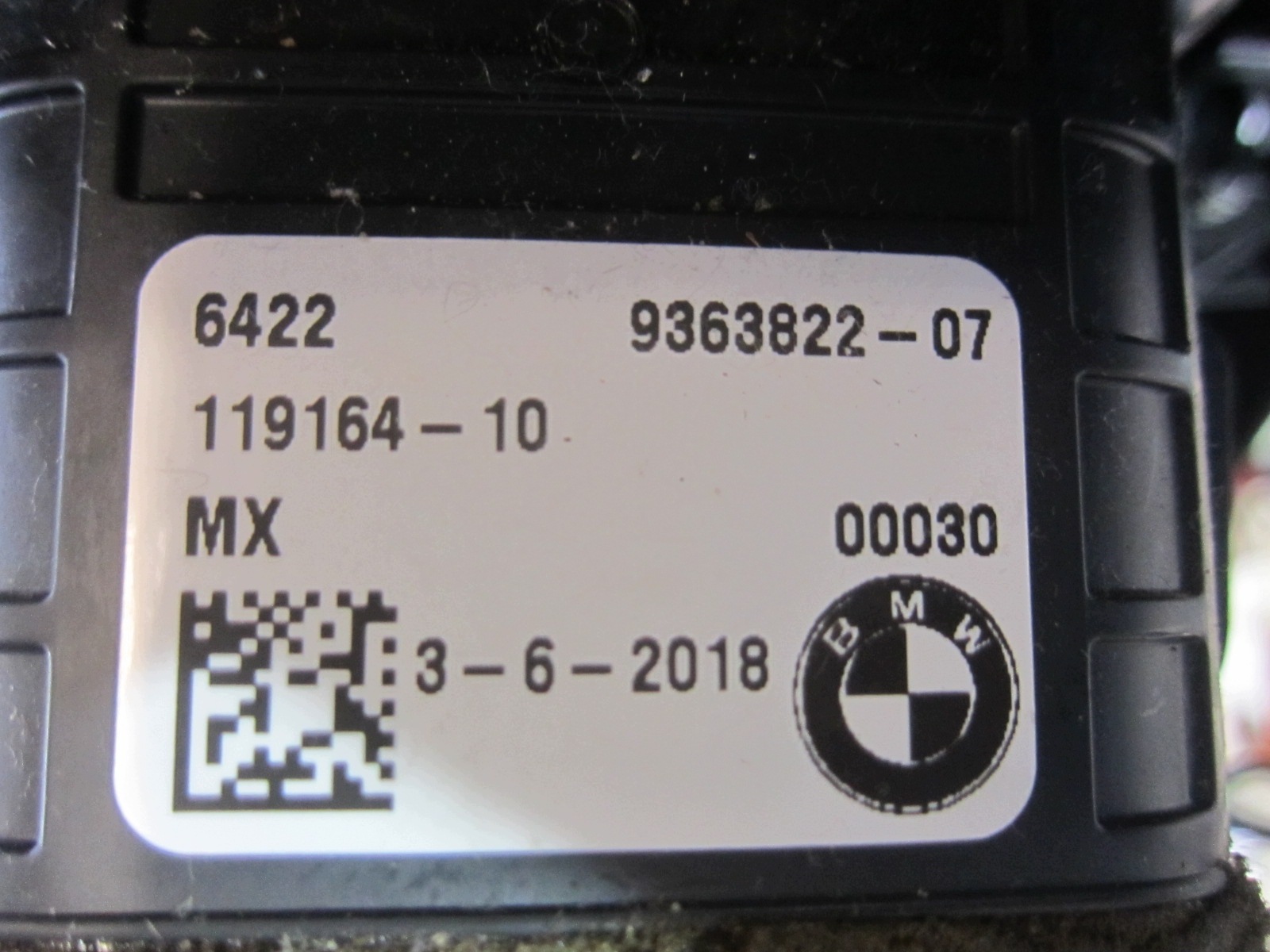 BMW X3 G01 G02 rear rear part grid air conditioning devices PANEL KLIMATRONIC 9363822 5A3BBF2