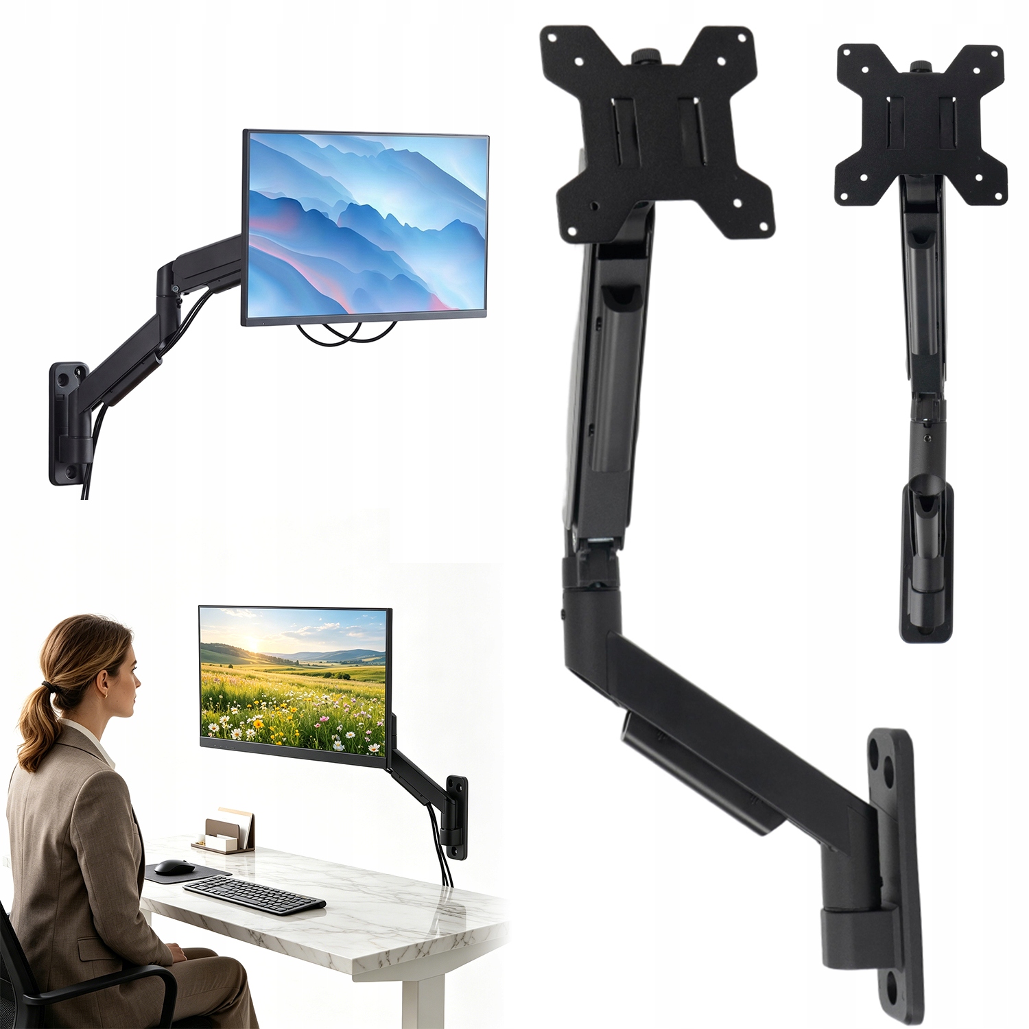Plynový Držák Na Monitor Nebo Televizi 17-32 Palců Nástěnný Věšák Na Tv Vesa