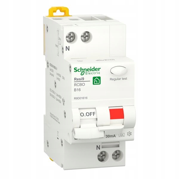 Schneider Electric Resi9 vypínač Rcbo 1P+N B16 30 mA typ A R9D01616